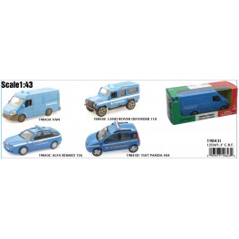 MODELLINI POLIZIA SCATOLA TRICOLORE 1.24