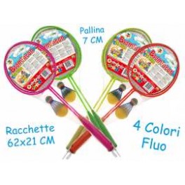 RACCHETTE BAD MINTON 4 COLORI ASS