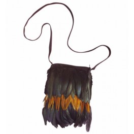 BORSETTA INDIANO CON PIUME 
