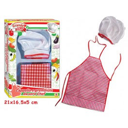 CAPPELLO  DA CUOCO E GREMBIULE BAMBINI