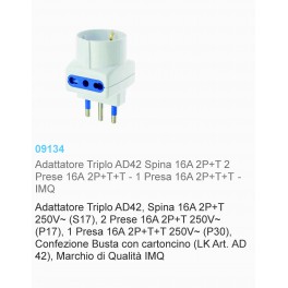 ADATTATORE TRIPLO AD 42 SPINA 16A