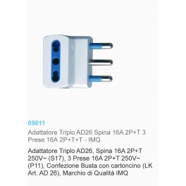 ADATTATORE TRIPLO AD 32 SPINA 16A