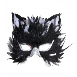 MASCHERA GATTA CON PIUME 
