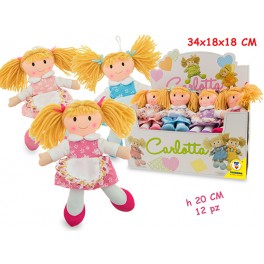 BAMBOLA DI PEZZA CM 20 CARLOTTA