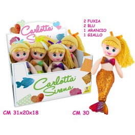 BAMBOLA DI PEZZA SIRENA CON PAILLETTES