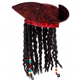 CAPPELLO PIRATA CON TRECCE 