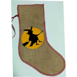 CALZA BEFANA CM 40 CON STAMPA LUNA E PAESAGGIO