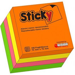 ADESIVI STICKY 75 X 75  COLORATI
