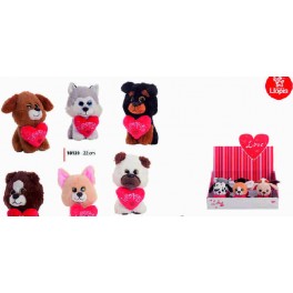 CANI CON CUORI 22 CM 
