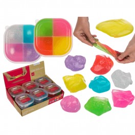 SLIME GLITTER CRISTALLO 120 GR 4 COLORI 