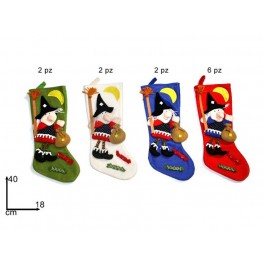 CALZA DELLA BEFANA 40 CM 4 ASS