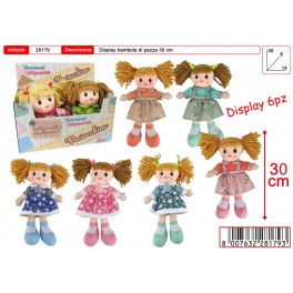 BAMBOLA DI PEZZA GLAM 30 CM IN DISPLAY 