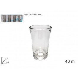 BICCHIERINI VETRO SET 4 PZ