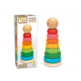 PIRAMIDE IN LEGNO COLORATA 